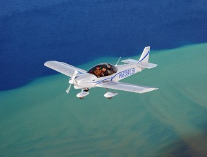 Zodiac 650 flying above the water