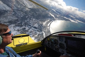 Paul Hamilton, Zodiac above South Lake Tahoe, cockpit view
